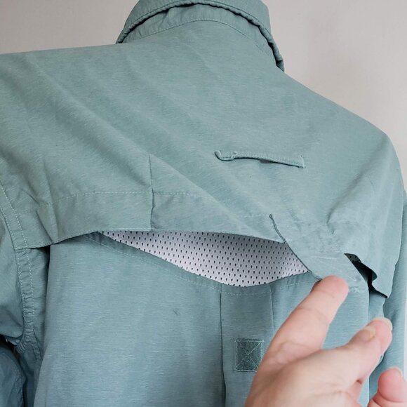 Unisex EXOFFICIO Shirt Vented Adventure Hiking Safari Cargo Sage blue - Picture 2 of 12